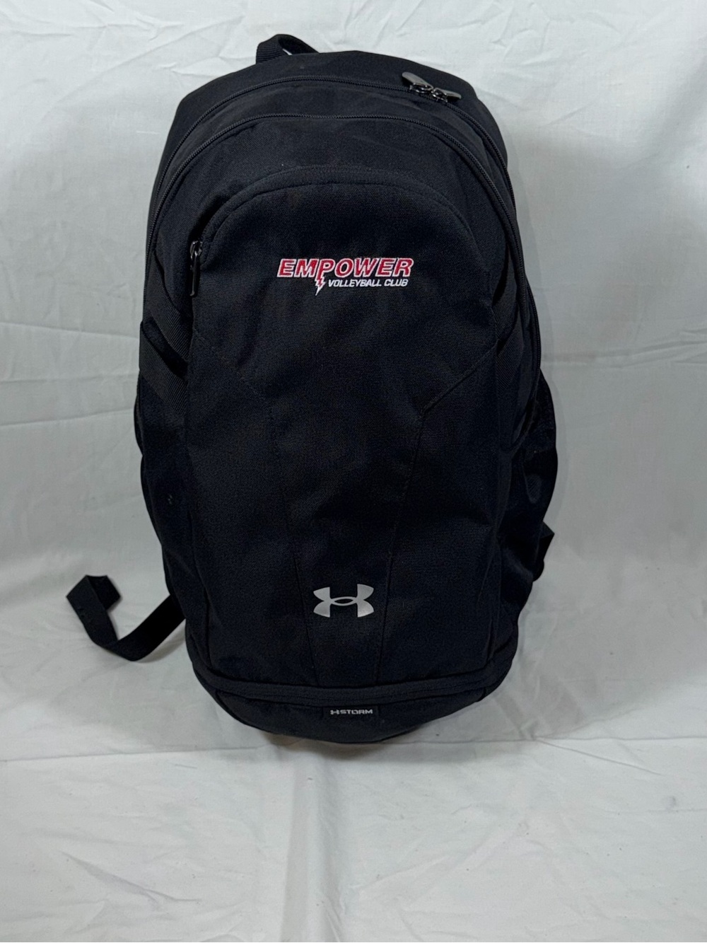 Under Armour Hustle 5.0 Team Backpack Black Volleyball Laptop Gym Bag